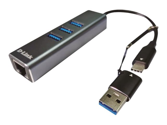 D-LINK DUB-2332 USB-C/USB Gigabit Ethernet Adapter m. 3