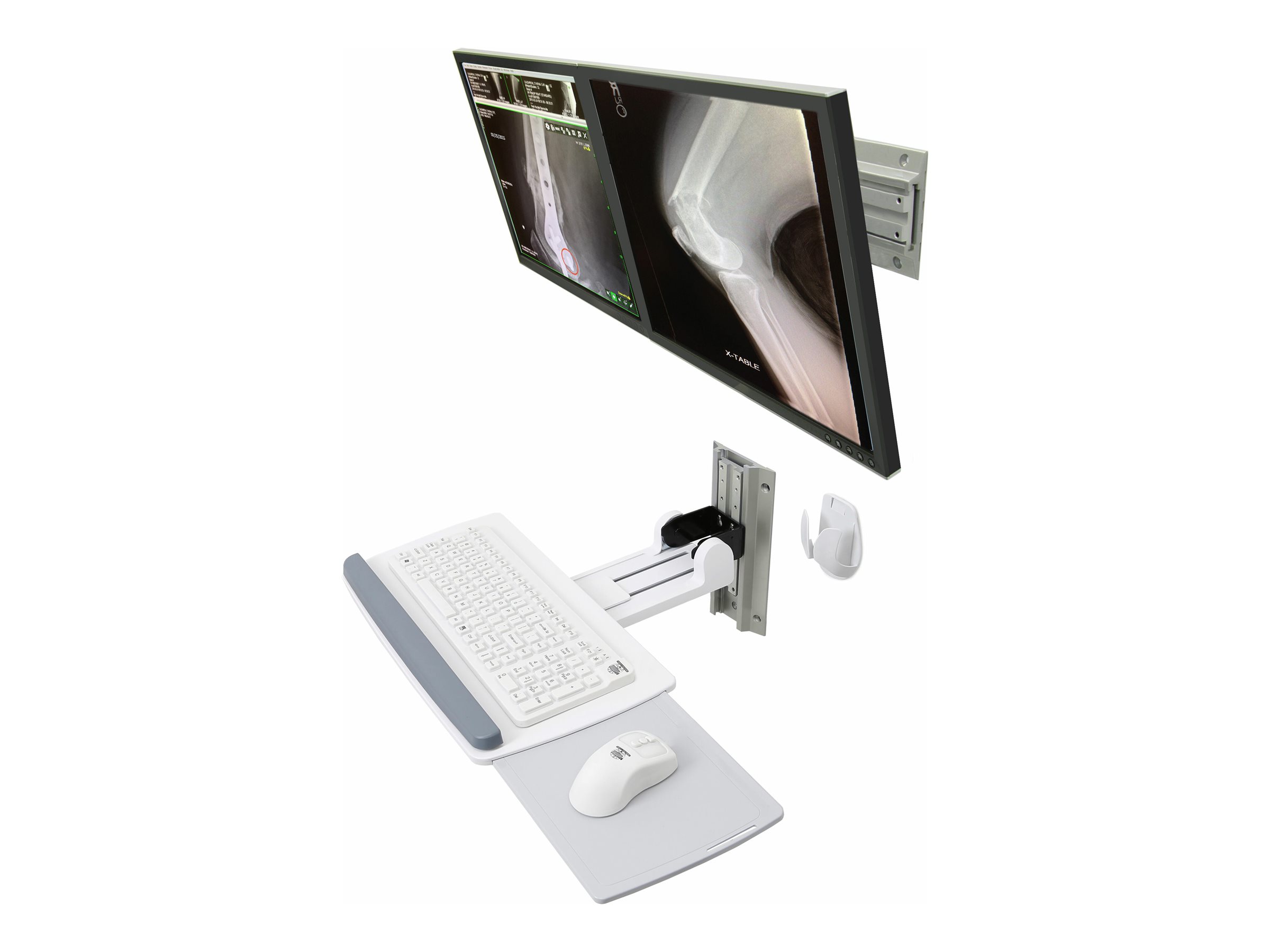 ergotron Monitor-Halterung Neo-Flex 28-514-800 grau für 2 Monitore, Wandhalterung