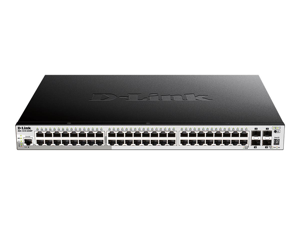 D-LINK 52-Port Smart Managed PoE+ Gigabit Stack Switch 4x 10Gdlink|green 3.0, 4