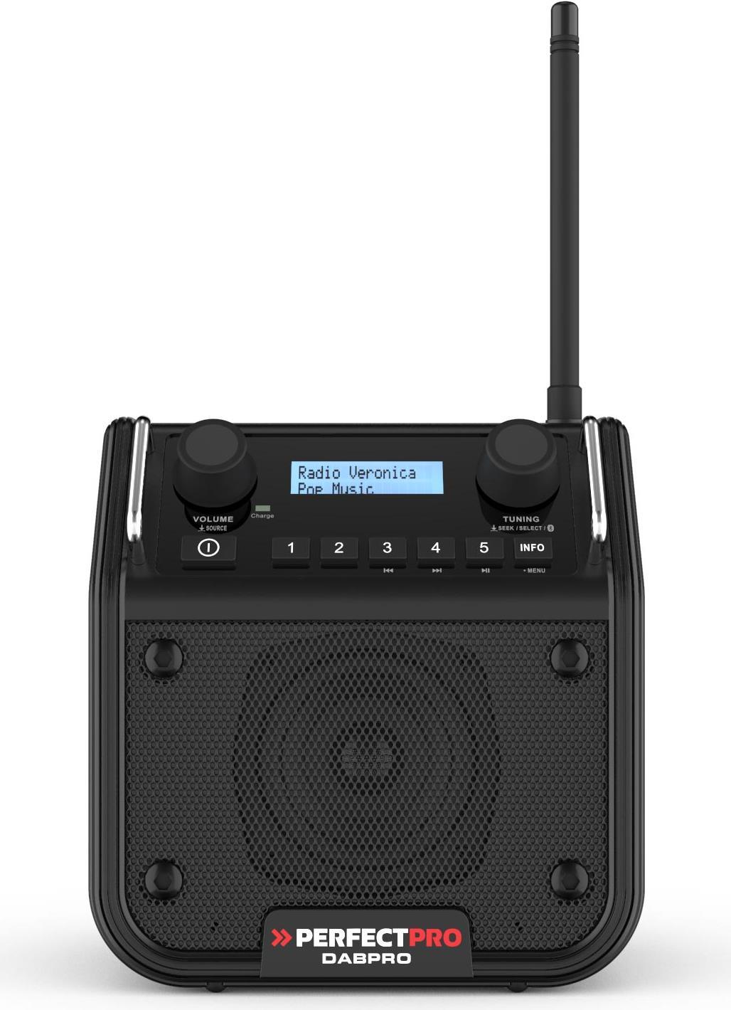 PERFECTPRO DABPRO Baustellenradio DAB+, UKW AUX, Bluetooth®, DAB+, UKW stoßfest