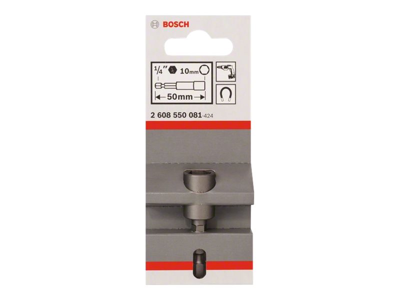BOSCH Steckschlüssel, 50 x 10 mm, M 6 2608550081 Schlüsselweite 10 mm Antrieb (