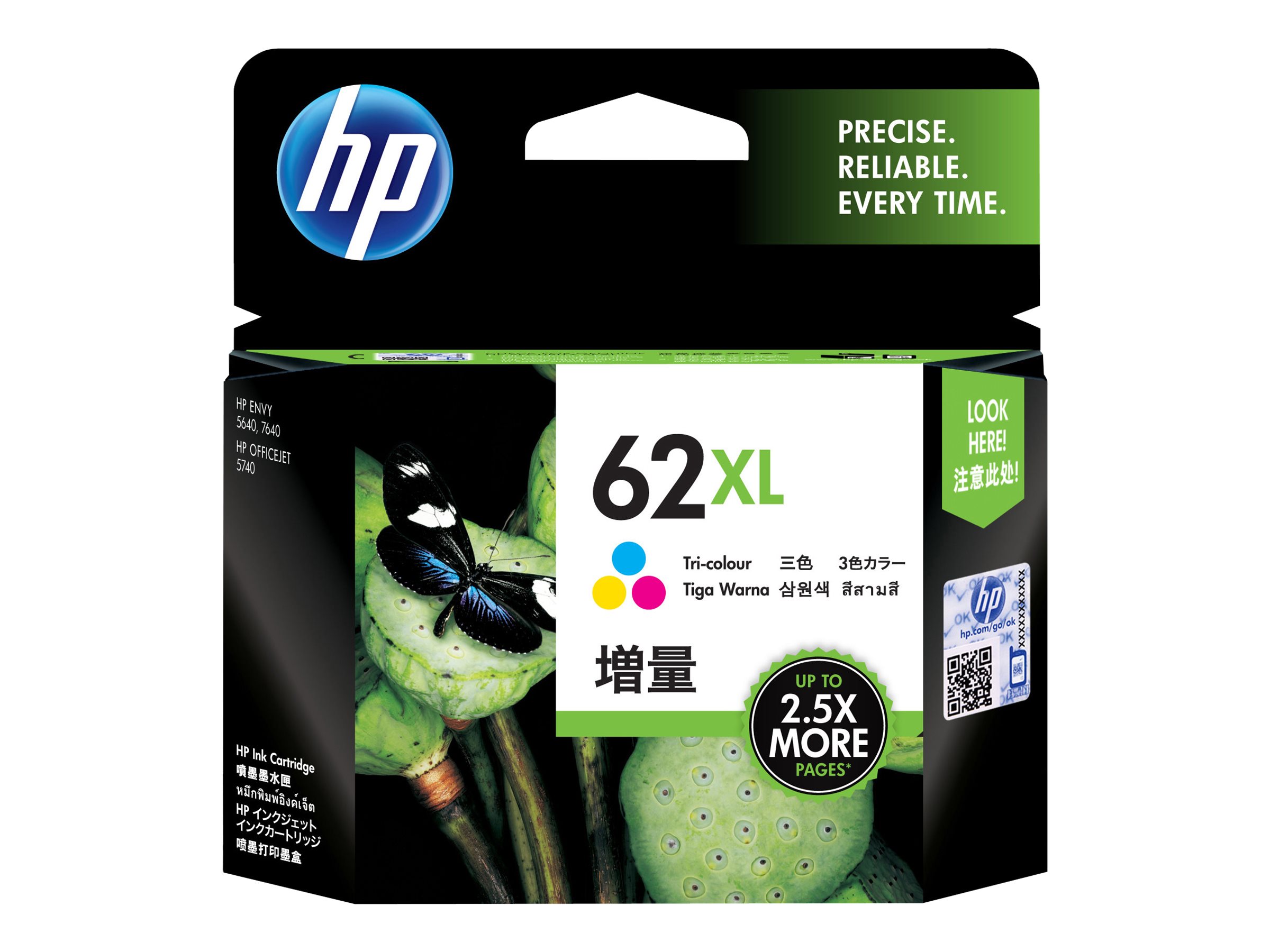 HP 62XL dreifarbig Tintenpatrone