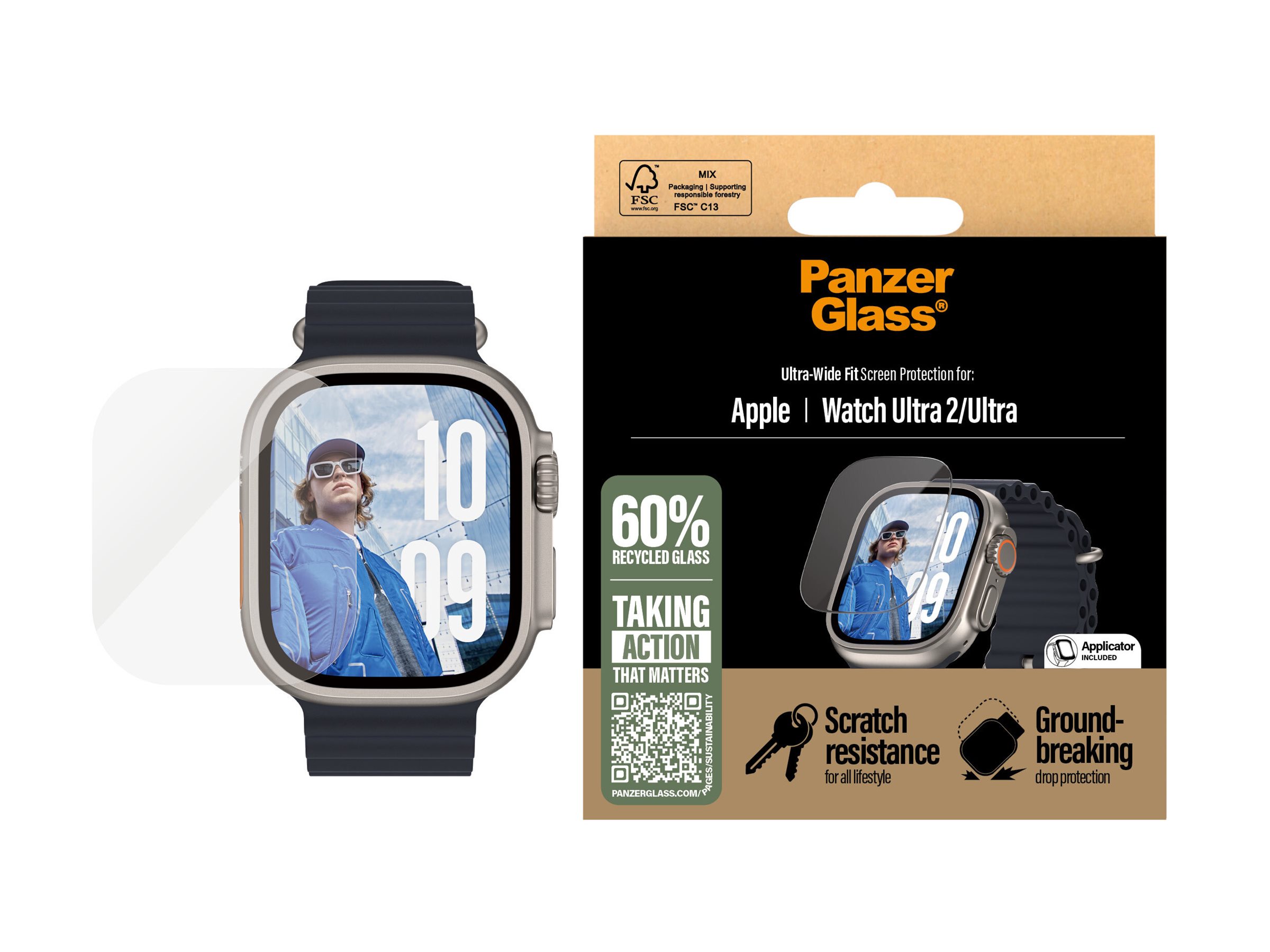 PANZERGLASS PG Scrn Apple Watch Ultra 2024 UWF (3712)