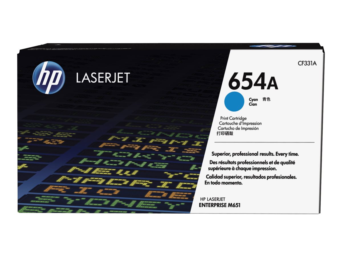 HP 654A Cyan LaserJet Tonerpatrone (CF331A)
