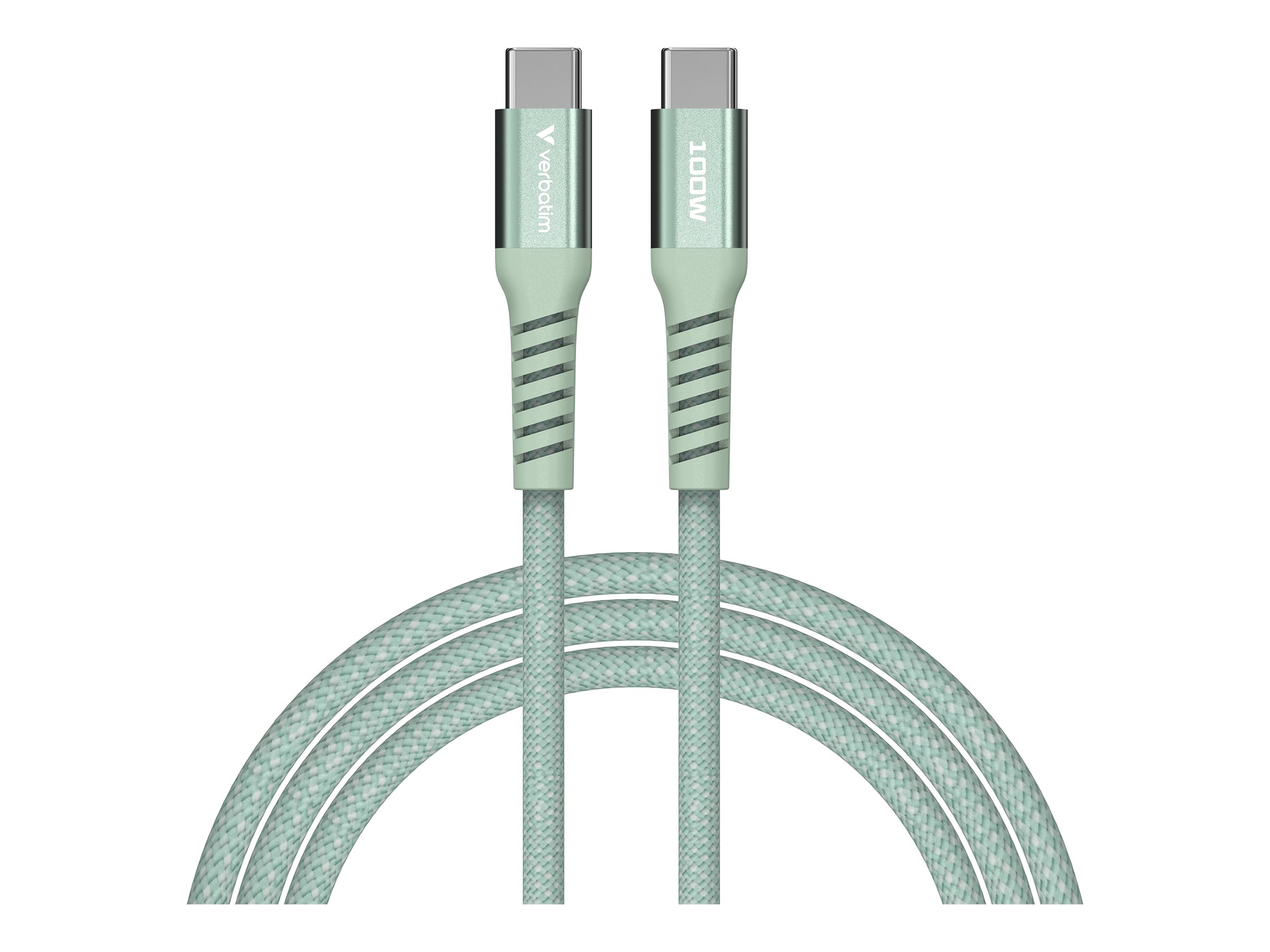 VERBATIM SyncundCharge 100W 120cm USB-C/USB-C Magnetic grün  31855 (31855)