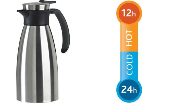 emsa Isolierkanne SOFT GRIP, 1,0 Li ter, schwarz / Edelstahl (6460132)