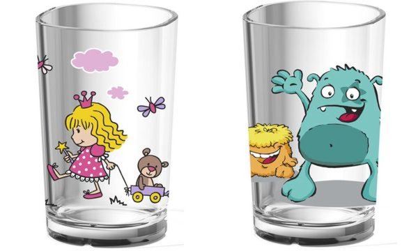 emsa Kinder-Trinkglas KIDS, 0,2 L iter, Motiv: Monster (6460427)