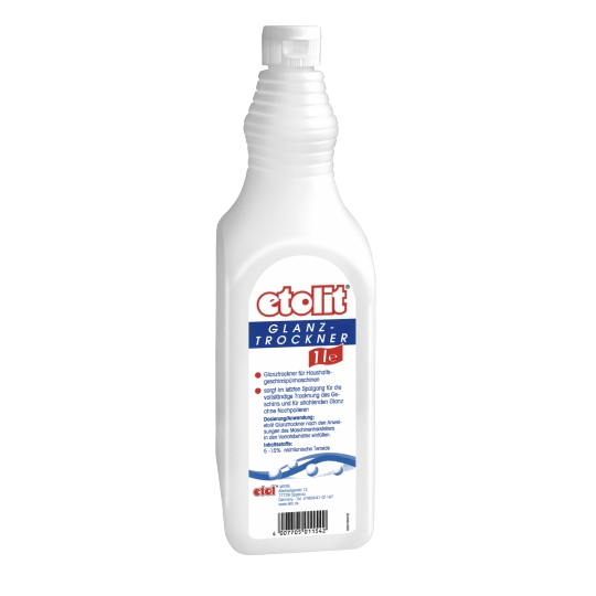 etolit Glanztrockner | 1 Liter Klarspüler für haushaltsähnliche Geschirrspülmaschinen etolit Glanztrockner | 1 Liter Klarspüler für haushaltsähnliche Geschirrspülmaschinen