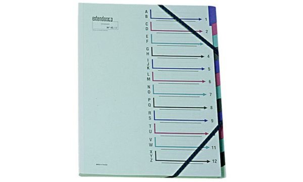extendos Ordnungsmappe 43, 12 Fäche r, mit Eckspanngummi (83000086)