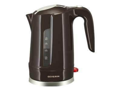 SEVERIN Wasserkocher WK 3427, 1,0 Liter, Edelstahl/rot