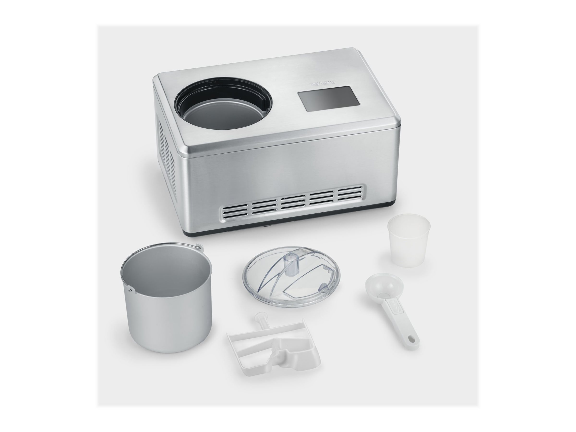 SEVERIN EZ7406 Eismaschine mit Kompressor und zwei Eisbehälter