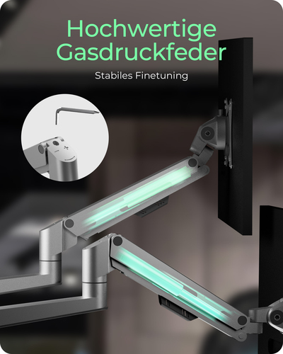 RAIDSONIC Monitorhalterung IB-MS525-T (grau, für 3 Monitore bis 30" (76cm))