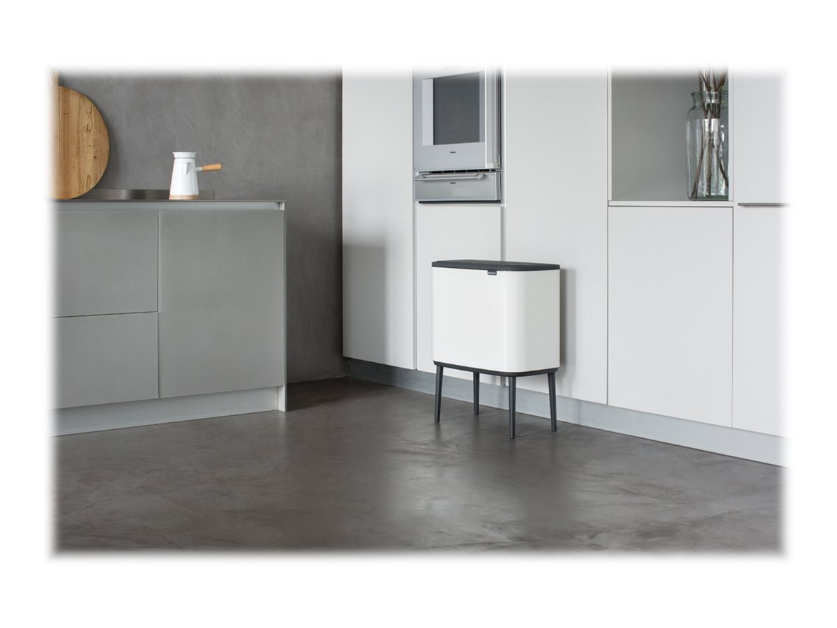 BRABANTIA Mülleimer Bo Touch Bin weiss, 11 + 23 L