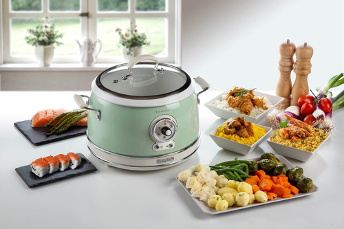 DE LONGHI Ariete Vintage Dampfgarer, grün DE LONGHI Ariete Vintage Dampfgarer, grün