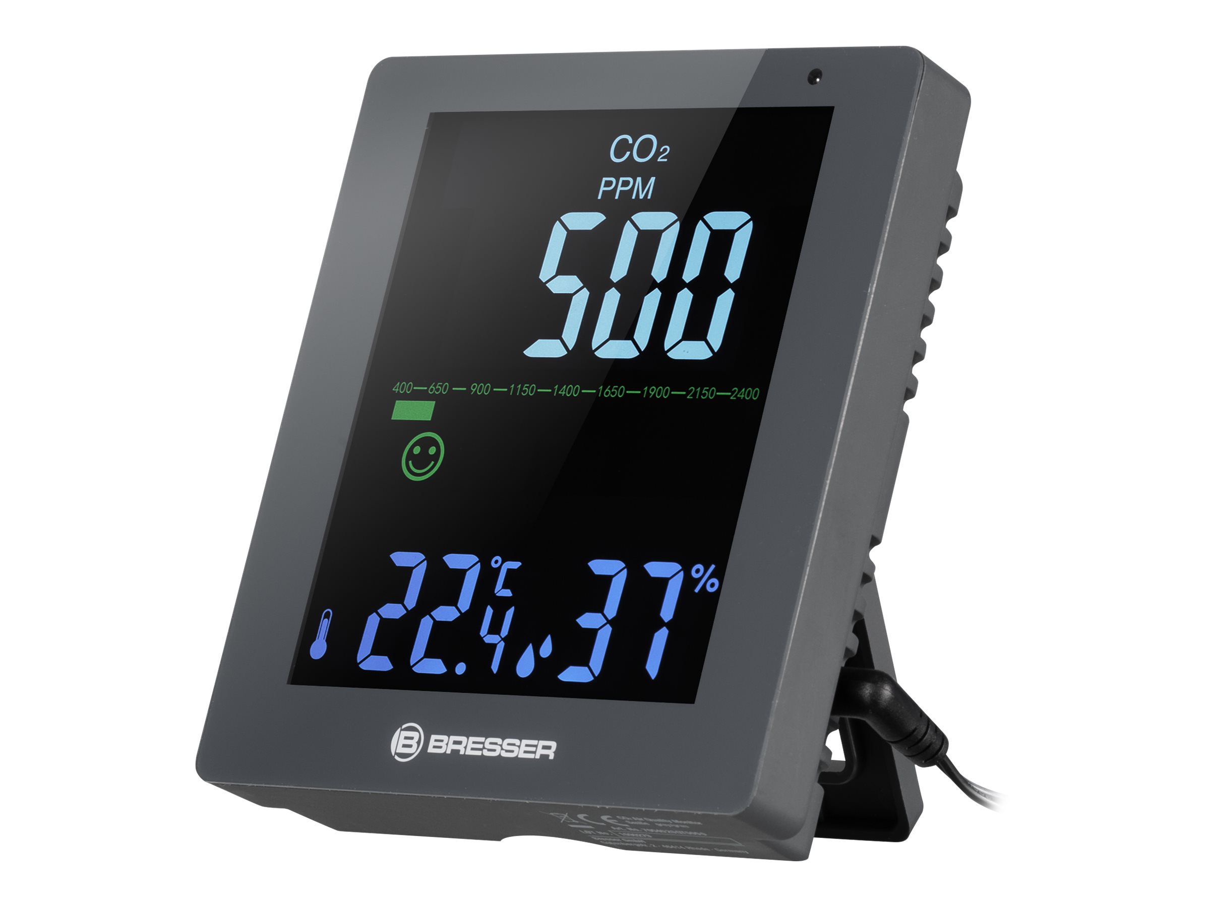 BRESSER CO² Luftqualitätsmonitor grau