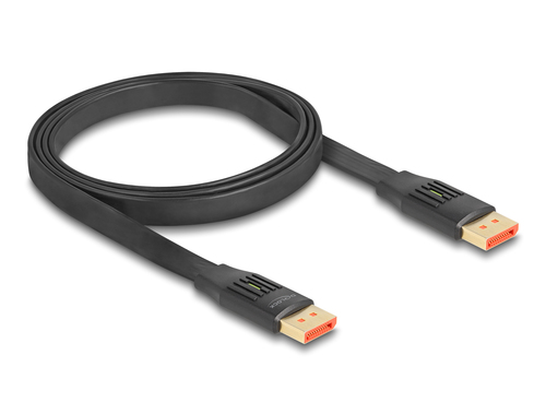 DELOCK DisplayPort Flachbandkabel 8K 60Hz schwarz, 1 Meter