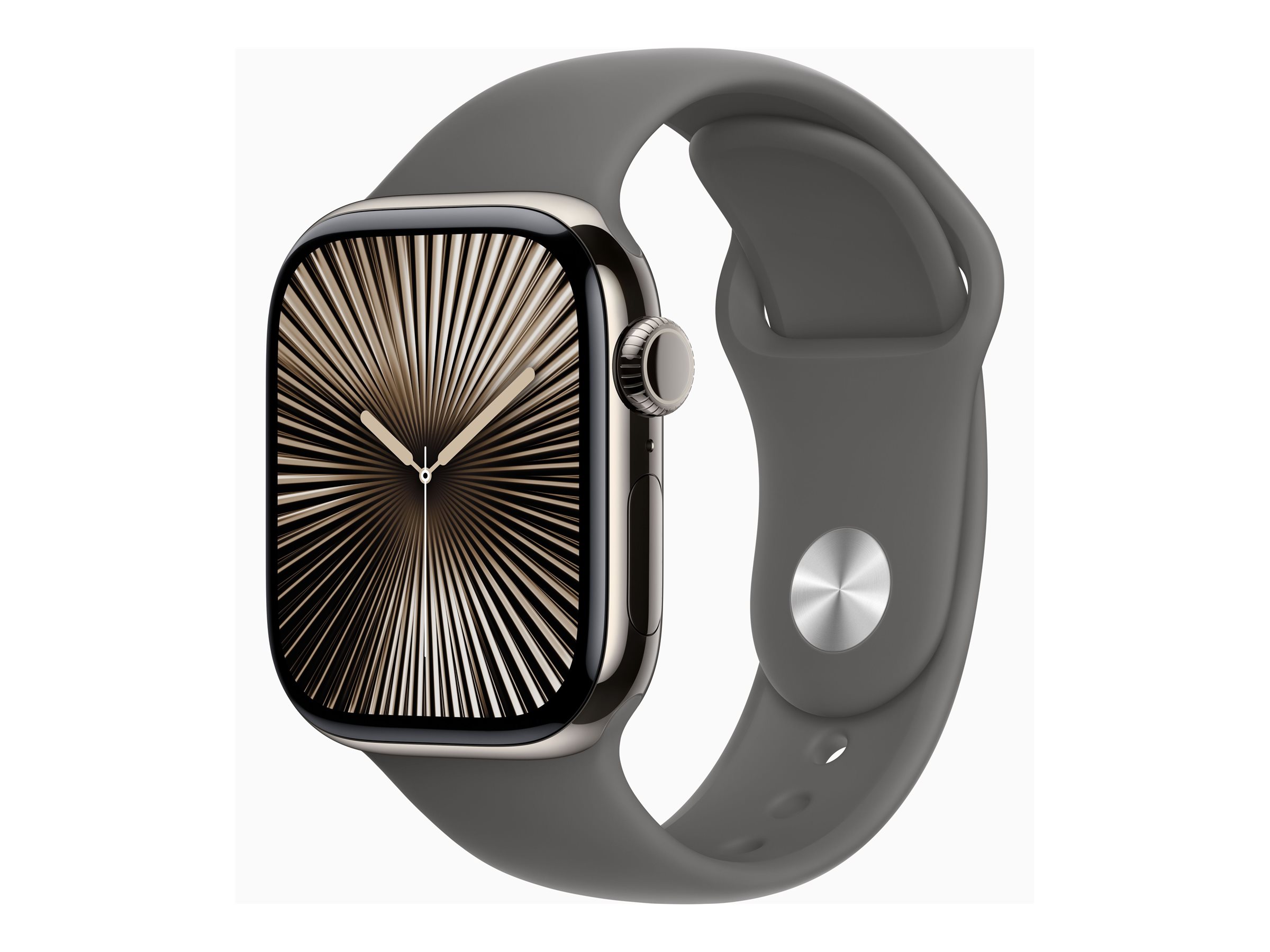 Apple Watch Series 10 42 mm Titan (GPS+Cellular) Sportarmband S/M  steingrau, natur