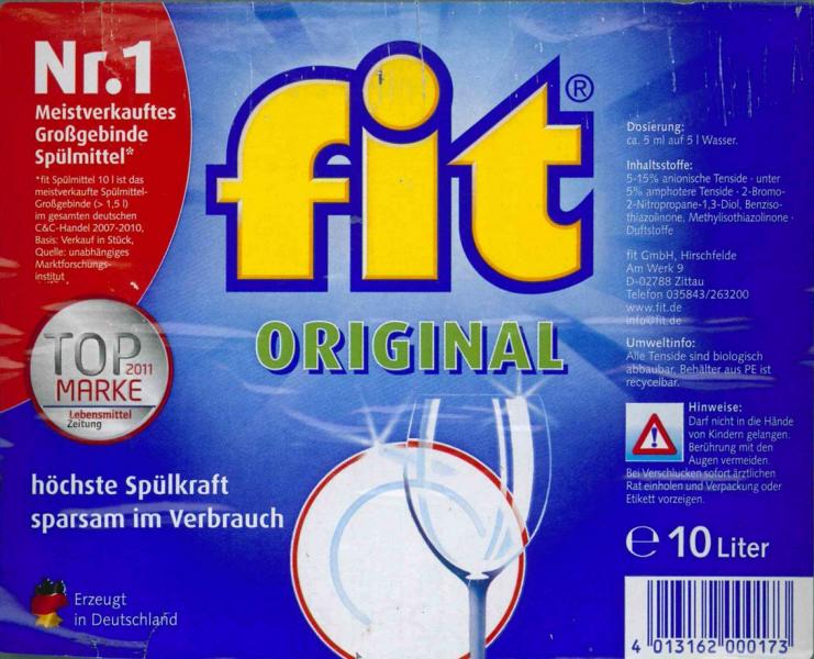 fit Original Geschirrspülmittel | 10 Liter