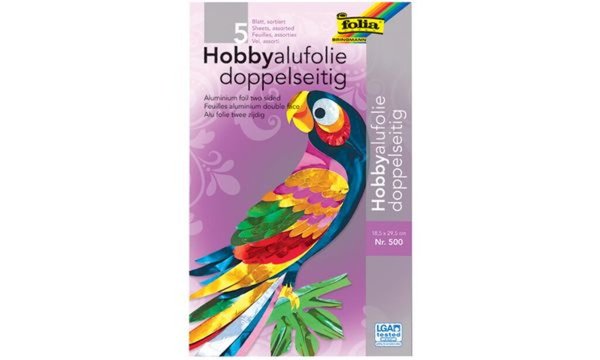 folia Alu-Bastelfolie, 185 x 295 mm , 5 Blatt in Bastelmappe (57905828)