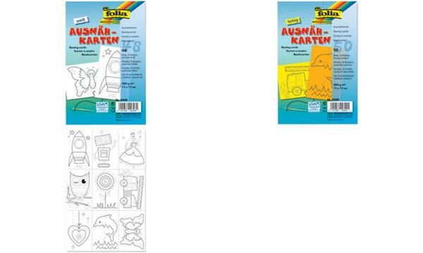 folia Ausnähkarten, 110 x 170 mm, w eiß (57905832)