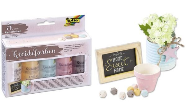 folia Kreidefarben-Set, 5 x 60 ml, farbig sortiert (57906089)