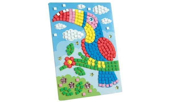 folia Moosgummi-Mosaik Papagei, 4 05 Teile (57905186)