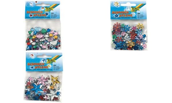 folia Schmucksteine Sterne, Größen und Farben sortiert (57905041)