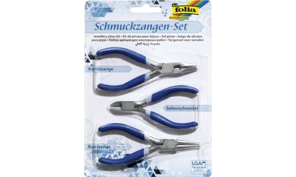 folia Schmuckzangen-Set, 3-teilig, blau (57906224)