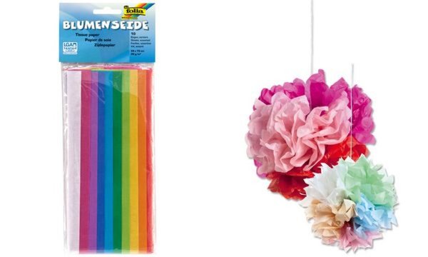 folia Seidenpapier, 500 x 700 mm, 2 0 g/qm, farbig sortiert (57905115)