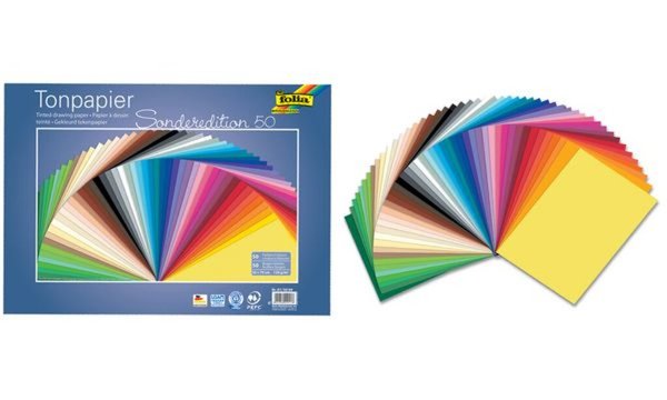 folia Tonpapier, (B)250 x (H)350 mm , 130 g/qm, sortiert (57905001)