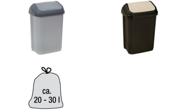 keeeper Abfalleimer swantje, 10 L iter, silber / antharzit (6440068)
