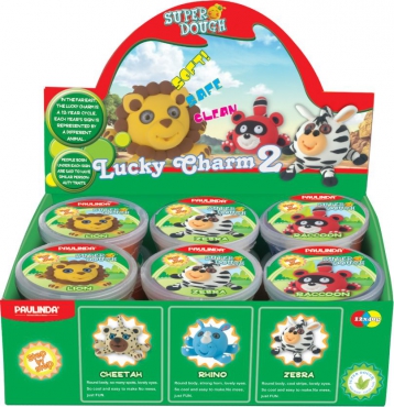 Super Dough Knetfigur Knete Modelliermasse Lucky Charm 12er Set