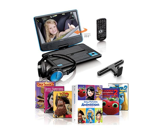 LENCO DVP-910 Portable DVD player Cabrio 22,90cm (9") Schwarz - Blau