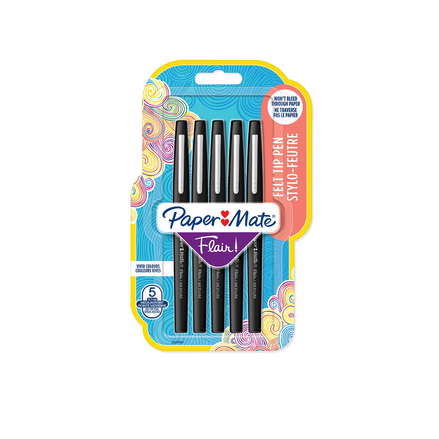 PAPERMATE Faserschreiber Flair B 5 Stk schwarz