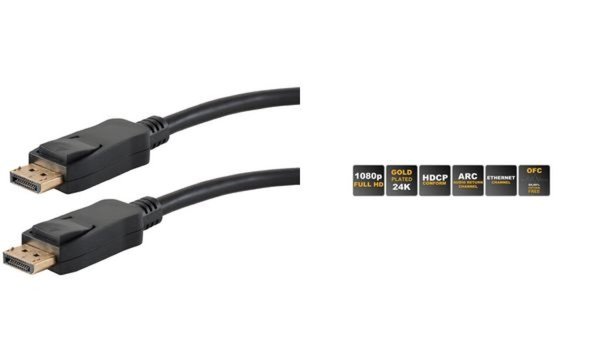 shiverpeaks BASIC-S Displayport Ans chlusskabel, Länge: 5,0 m (22224858