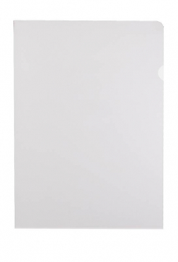 Sichthüllen / Aktenhüllen / Dokumentenhüllen A4, 120my, aus PP, mit Daumenaussparung, oben und seitlich offen, Farbe: transparent genarbt - 100 Stück
