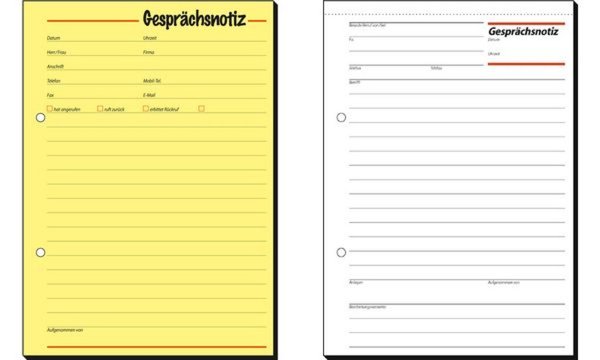 sigel Gesprächsnotizblock Gespräch snotiz, A5, 50 Blatt (8200021)