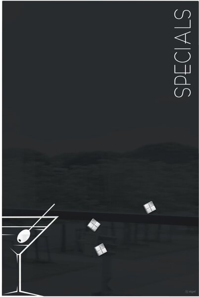 sigel Glas-Magnettafel artverum Cocktail, (B)400 x (H)600 mm