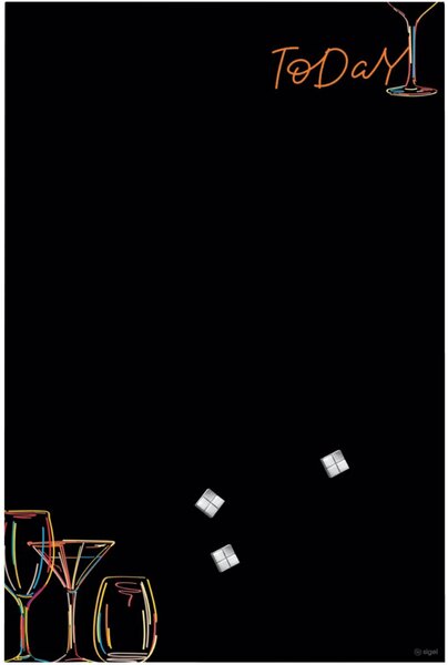 sigel Glas-Magnettafel artverum Drinks, (B)400 x (H)600 mm