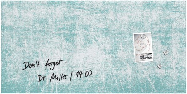 sigel Glas-Magnettafel artverum Turquoise Wall, (B)910 mm