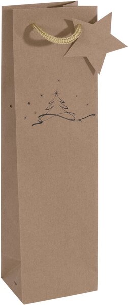 sigel Weihnachts-Flaschentüte "Christmas tree", Kraftkarton