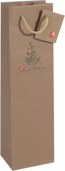 sigel Weihnachts-Flaschentüte "Christmas with apples