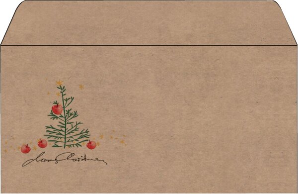 sigel Weihnachts-Umschlag "Christmas with apples", DIN lang