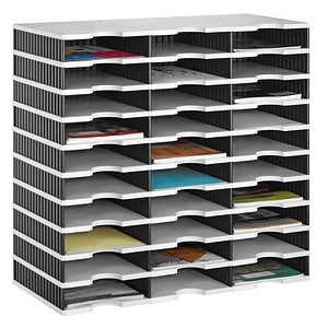 styro Sortierstation Styrodoc grau/schwarz mit 30 Fächer