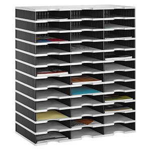 styro Sortierstation Styrodoc grau/schwarz mit 36 Fächer