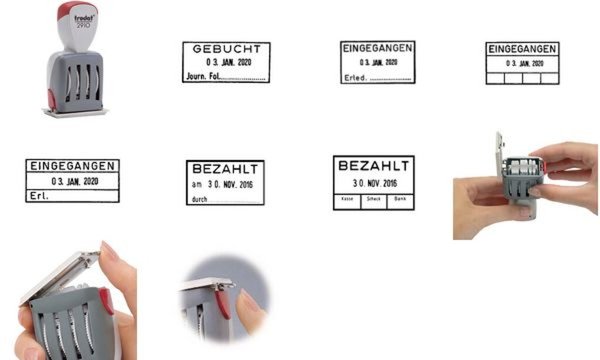 trodat Datumstempel 2910 C11 BEZAH LT, mit Textplatte (62515894)