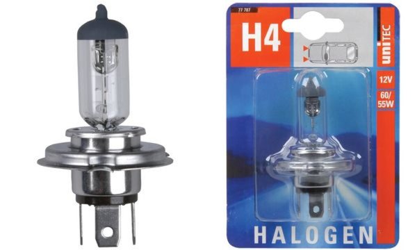 uniTEC KFZ-Lampe H4 für Hauptschein werfer, 12 V, 60/55 W (11580048) uniTEC KFZ-Lampe H4 für Hauptschein werfer, 12 V, 60/55 W (11580048)