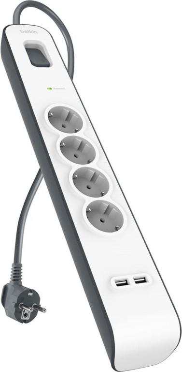 Image BELKIN Steckdosenleiste 4-fach + 2xUSB-A, 2m Kabel  BSV401vf2M-V2