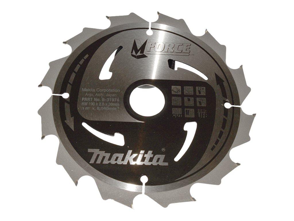 Image MAKITA M-Force Circular saw blade for wood 190 mm 12 teeth for HS7601, HS7601J,