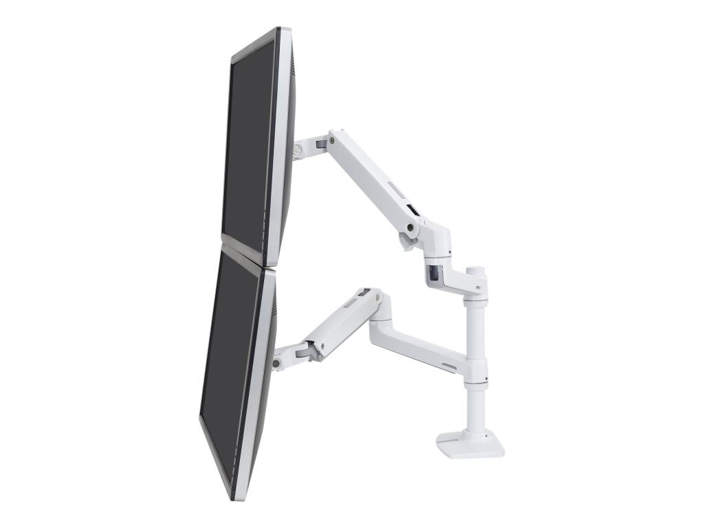 Image ERGOTRON LX Doppelschirmloesung fuer Tischmontage weiss 61cm 24Zoll Displays bi